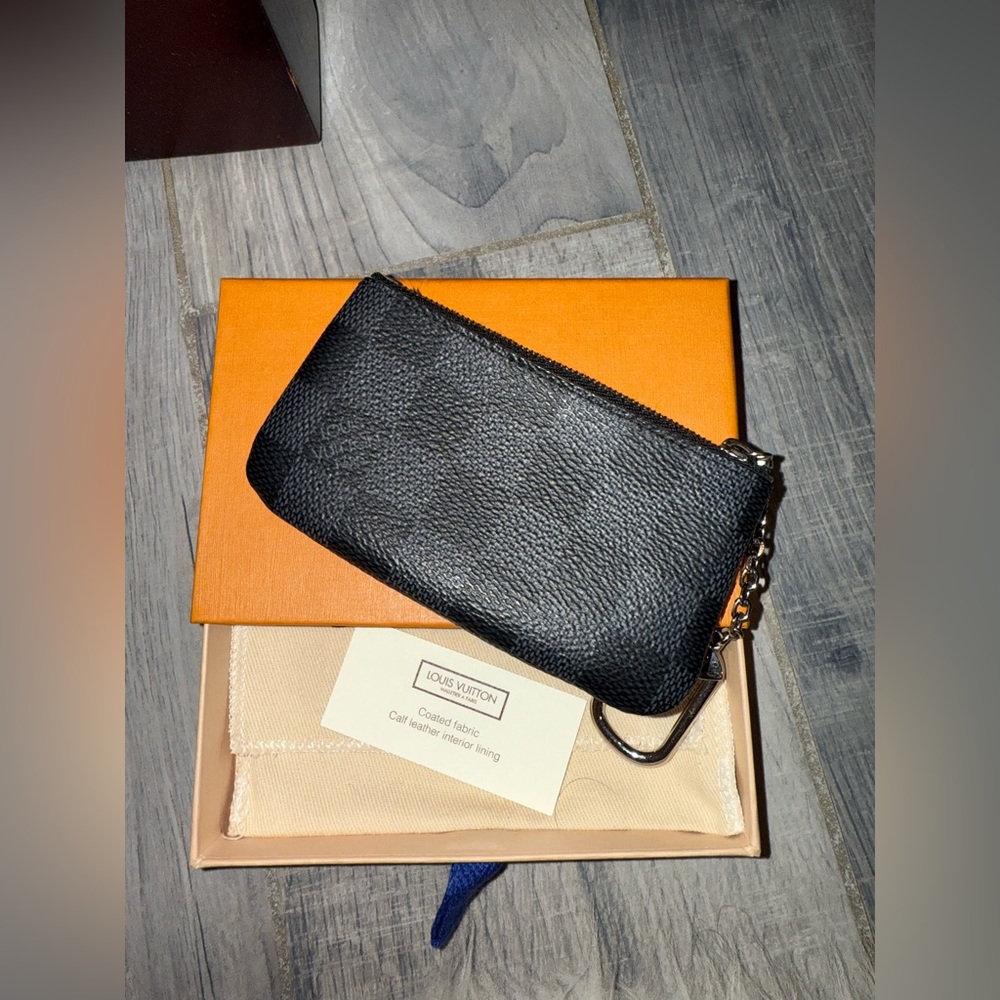 Louis Vuitton Graphite Key Pouch W/ Box & Dust Bag